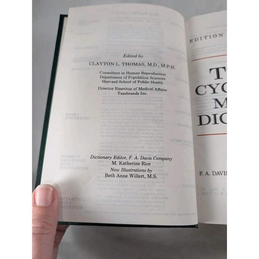 TABERS CYCLOPEDIC MEDICAL DICTIONARY‎ 16th Edition HC Educational DAVIS